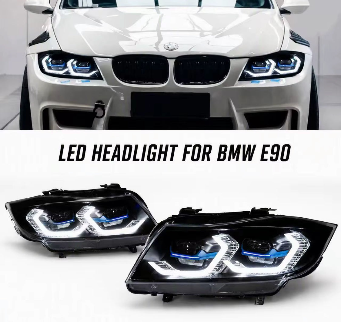 LED headlight for BMW 3 Series E90 E91 2005-2012, fits 320i, 325i, 335i.