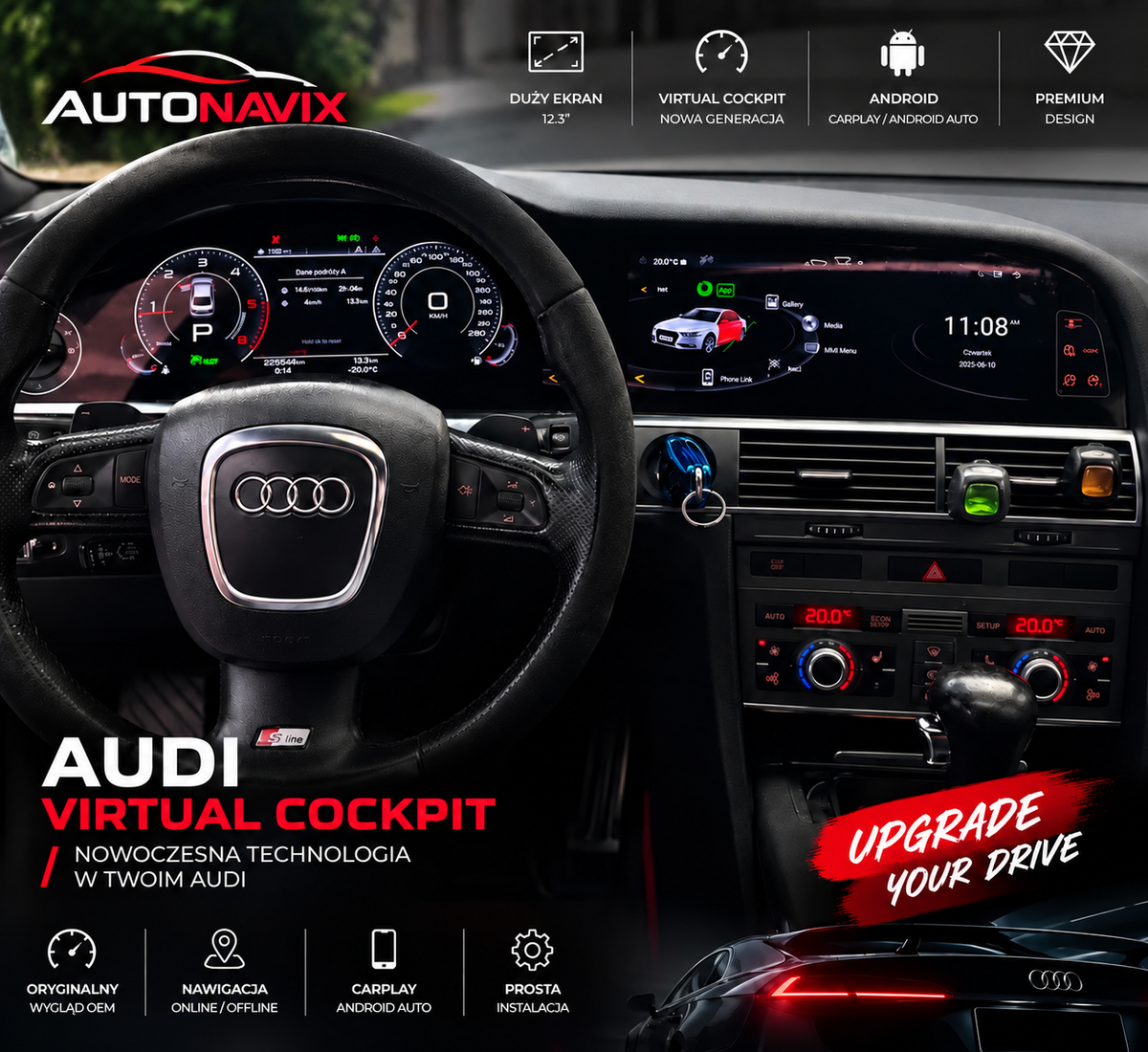 Audi A6C6 Odometer + Gauges