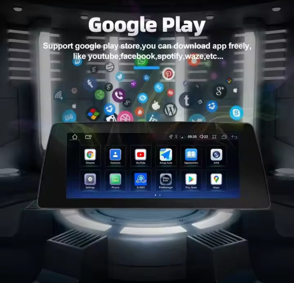 BMW Series Android Apple CarPlay & Android Auto Screen (F30-F36) Series 3 & 4